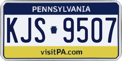 PA license plate KJS9507