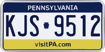 PA license plate KJS9512