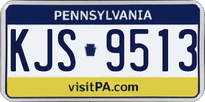 PA license plate KJS9513