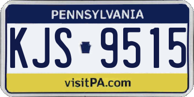 PA license plate KJS9515