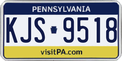 PA license plate KJS9518