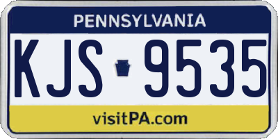 PA license plate KJS9535