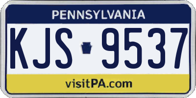 PA license plate KJS9537