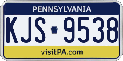PA license plate KJS9538