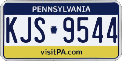 PA license plate KJS9544