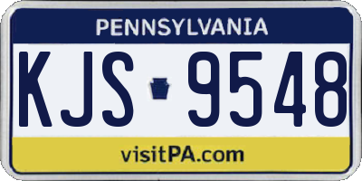 PA license plate KJS9548