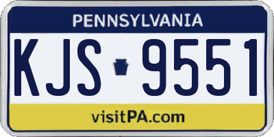 PA license plate KJS9551