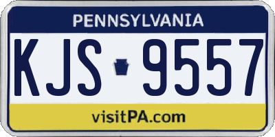 PA license plate KJS9557
