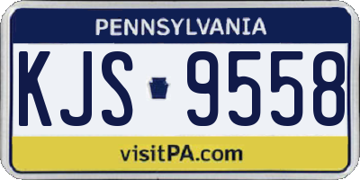 PA license plate KJS9558
