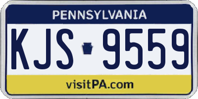 PA license plate KJS9559