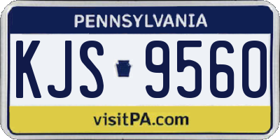 PA license plate KJS9560