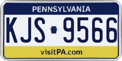 PA license plate KJS9566