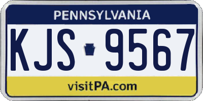 PA license plate KJS9567