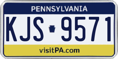PA license plate KJS9571