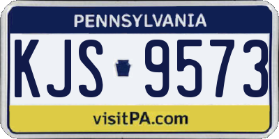 PA license plate KJS9573