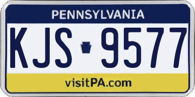 PA license plate KJS9577
