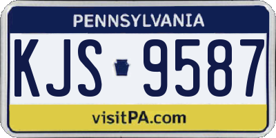 PA license plate KJS9587