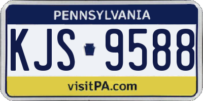PA license plate KJS9588