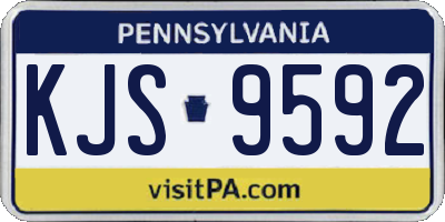 PA license plate KJS9592