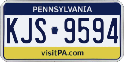 PA license plate KJS9594