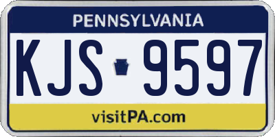 PA license plate KJS9597