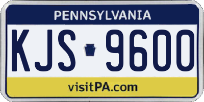 PA license plate KJS9600