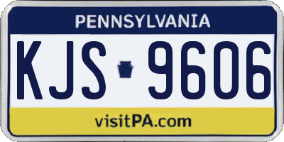 PA license plate KJS9606
