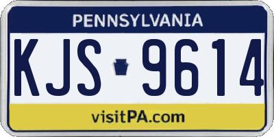 PA license plate KJS9614