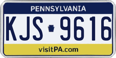 PA license plate KJS9616