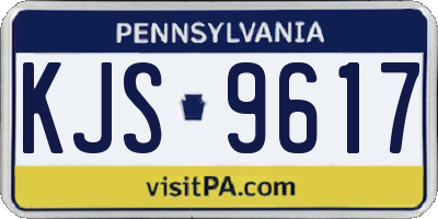 PA license plate KJS9617