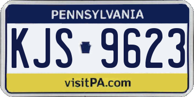 PA license plate KJS9623