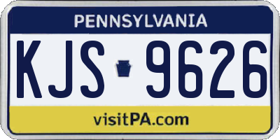 PA license plate KJS9626