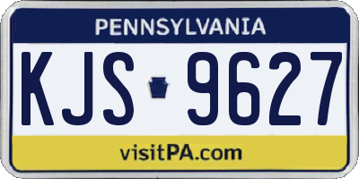 PA license plate KJS9627