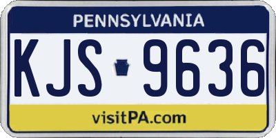 PA license plate KJS9636