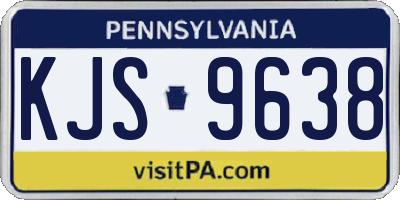 PA license plate KJS9638