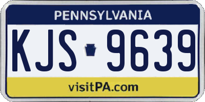 PA license plate KJS9639