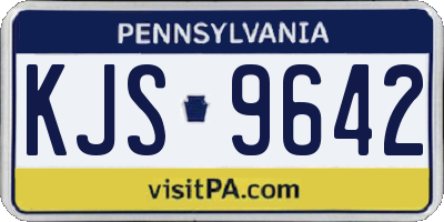 PA license plate KJS9642