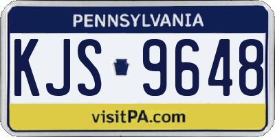 PA license plate KJS9648