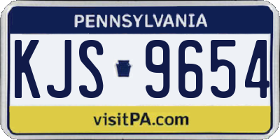 PA license plate KJS9654