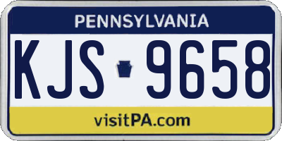 PA license plate KJS9658
