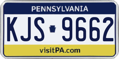 PA license plate KJS9662