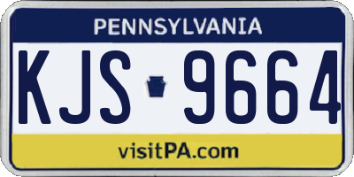 PA license plate KJS9664