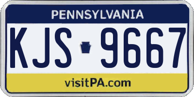 PA license plate KJS9667