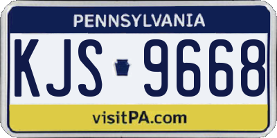 PA license plate KJS9668