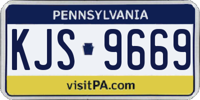 PA license plate KJS9669