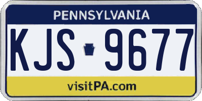 PA license plate KJS9677