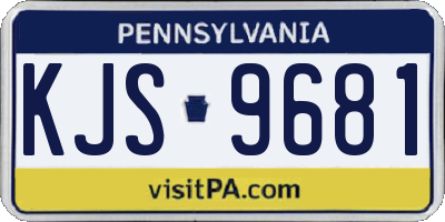 PA license plate KJS9681