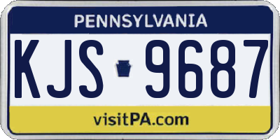 PA license plate KJS9687