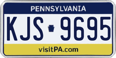 PA license plate KJS9695