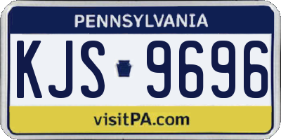 PA license plate KJS9696